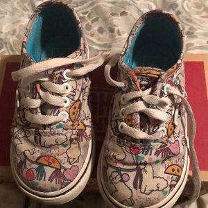Toddler “Llama Party” Vans, size 7c